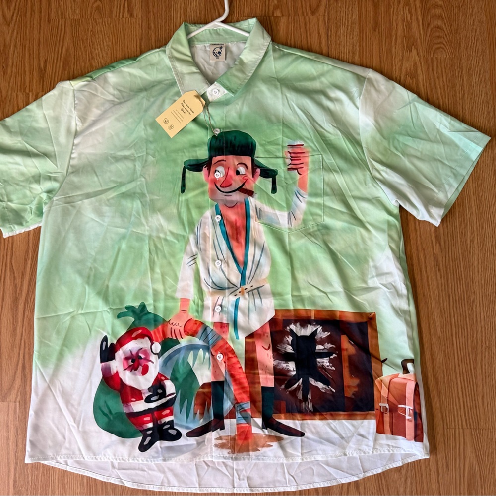 Hardaddy Uncle Eddie Christmas Vacation XXL Hawaiian Shirt Button Down NWT